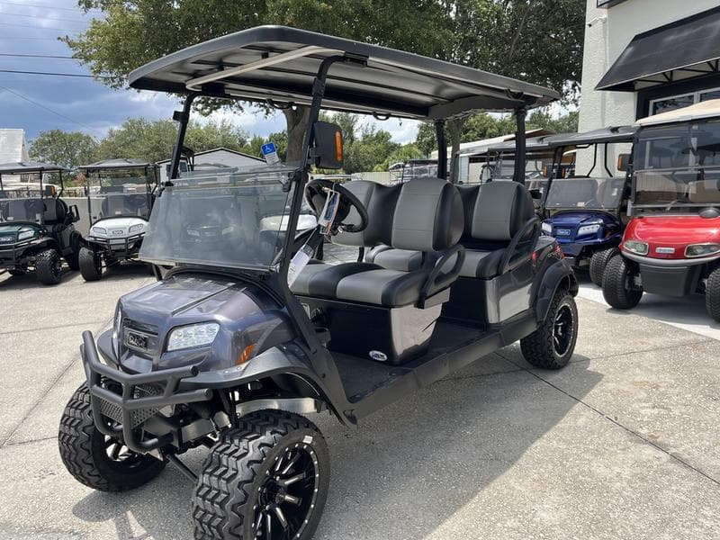 2025 Club Car Onward 4-Passenger Forward Gas PTV — Metallic Midnight Silver