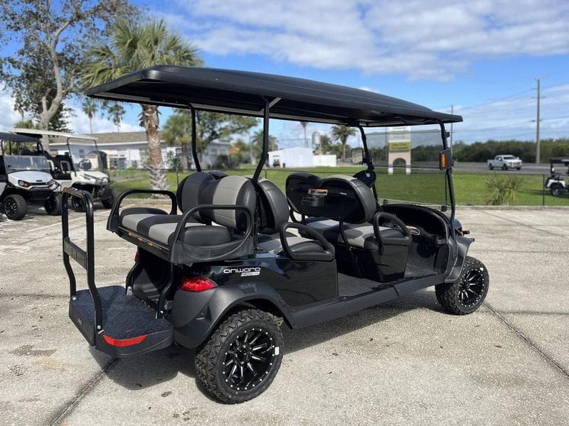 2025 Club Car Onward Lifted 6-Passenger HP Lithium — Metallic Tuxedo Black — Zero-Maintenance Family PTV — additional view