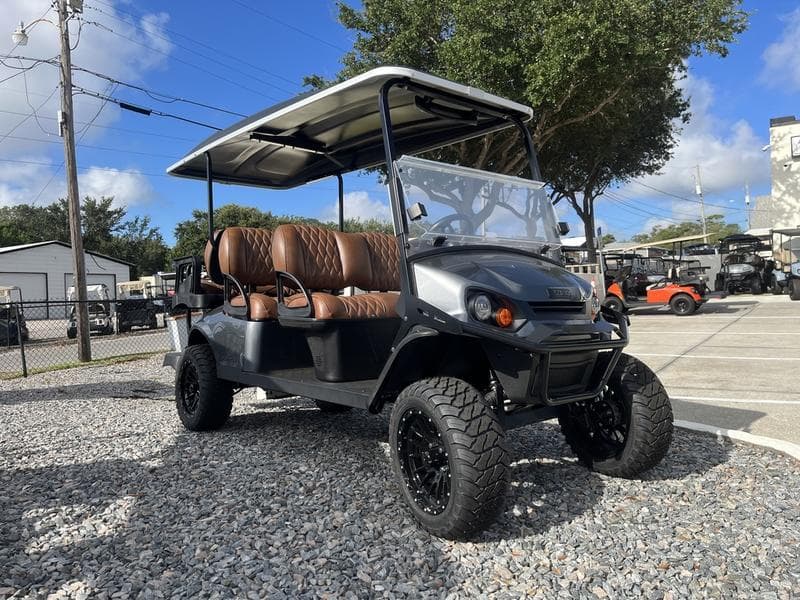 2025 E-Z-GO Express 6 Gas PTV — Inferno Red — Unlimited Range 6-Passenger Shuttle — additional view