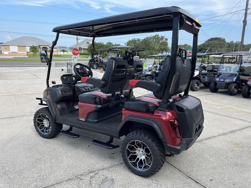 2025 Evolution D5 Maverick 4 Flamenco Red — Forward-Facing 4-Seater Cart — additional view