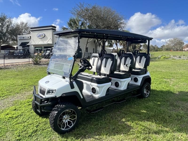 2025 Evolution D5 Maverick 6 Plus Pearl White — 6-Seater with CarPlay
