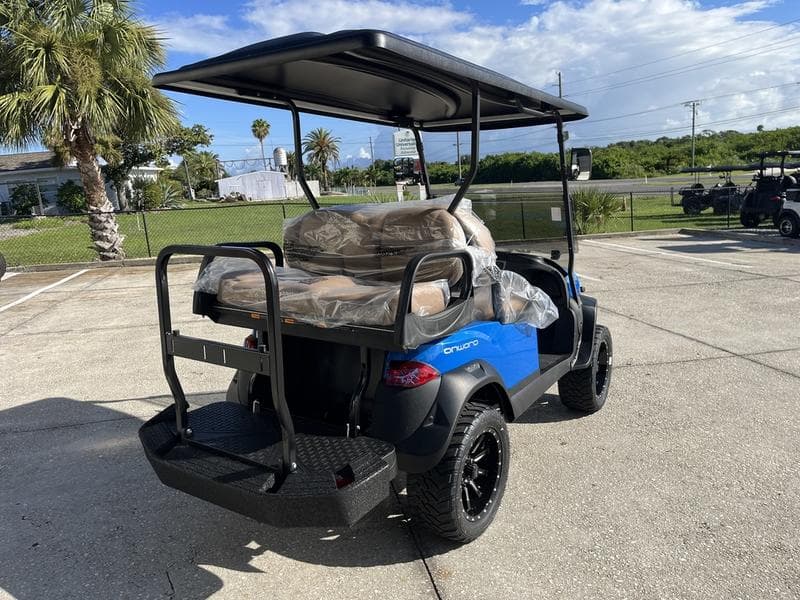 2026 Club Car Onward Lifted 4-Passenger Gas Golf Cart — Brilliant Blue — Powerful & Ready