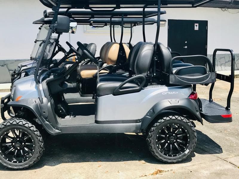 2026 Club Car Onward Lifted 4-Passenger Gas Golf Cart — Signature Silver — All-Terrain Power — additional view