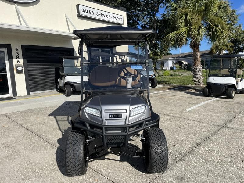 2026 Club Car Onward Lifted 4-Passenger Gas PTV — Metallic Midnight Silver — Rugged Luxury