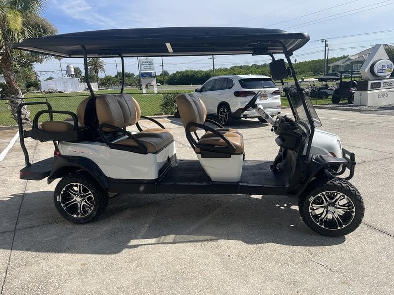 2026 Club Car Onward Lifted 6-Passenger HP Lithium PTV — Glacier White — Zero-Maintenance Luxury